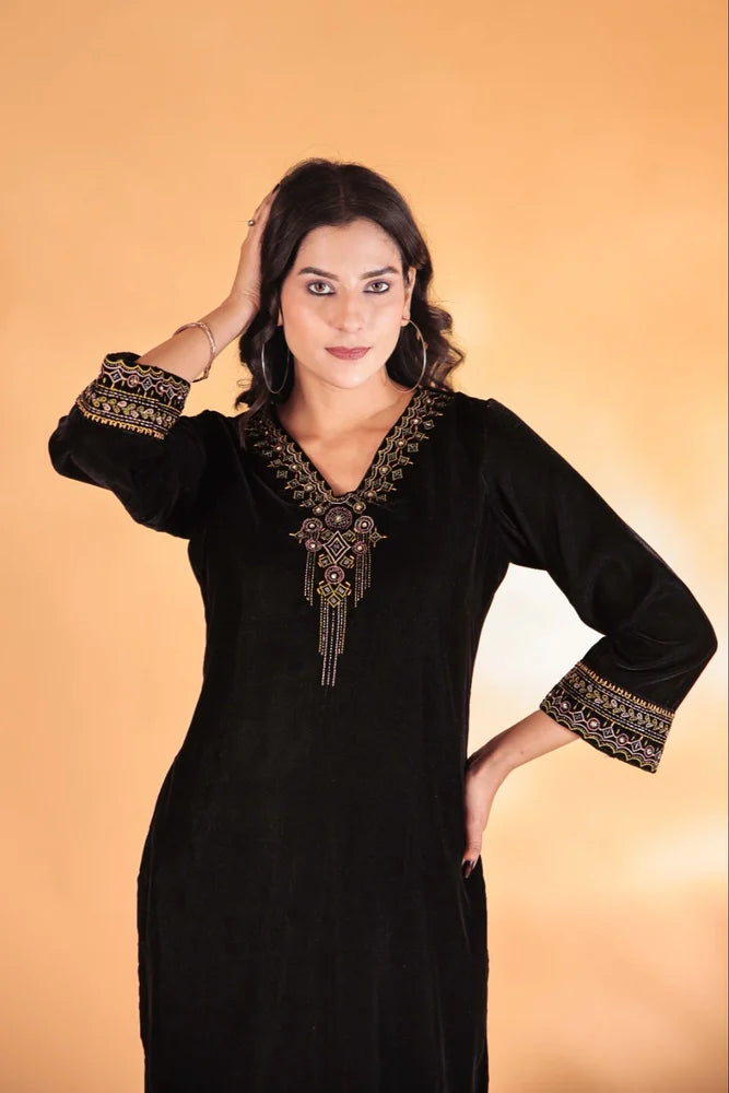 Black designer Suit Set with dupatta